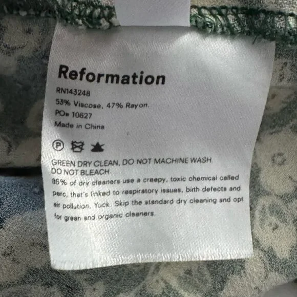 Reformation Wallflower Midi Dress in Cilantro Size 4 - Picture 12 of 12